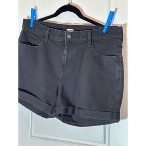 Old Navy black stretch denim jean shorts size 12